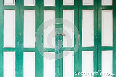 Grunge folding door Stock Photo