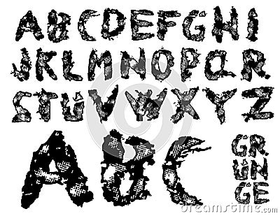 Grunge font vector Vector Illustration