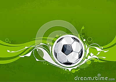 Grunge football background Vector Illustration
