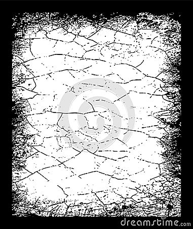 Grunge Frame design, Four Rectangular Frames with Distressed and Jagged Borders Vector Illustration