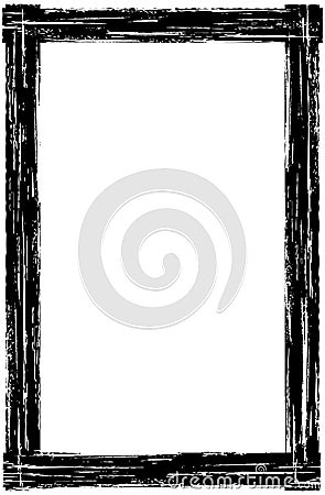 Grunge frame on white background Vector Illustration