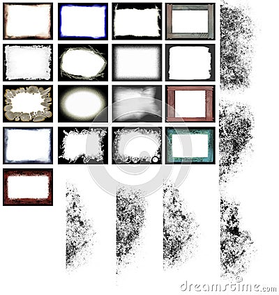 Grunge frames and edges vector Vector Illustration