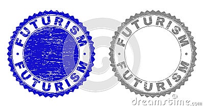 Grunge FUTURISM Scratched Watermarks Vector Illustration