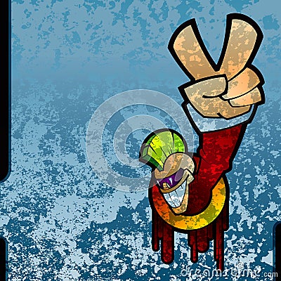 Grunge graffiti Cartoon Illustration