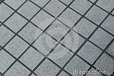 Grunge gray ceramic tile floor Stock Photo