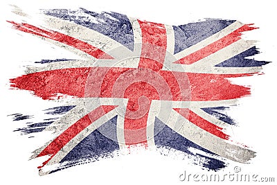 Grunge Great Britain flag. Union Jack flag with grunge texture. Stock Photo