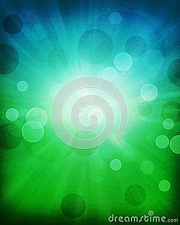 Grunge Green, blue bokeh abstract background art Stock Photo
