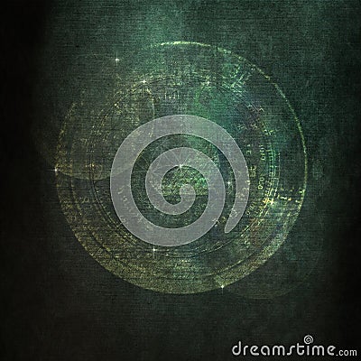 Ancient , mystical, cosmic grunge texture Stock Photo
