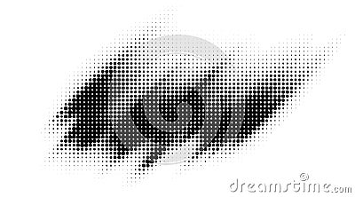 Grunge halftone spot. Black and white circle dots texture background. Spotted vector abstract texture Vector Illustration