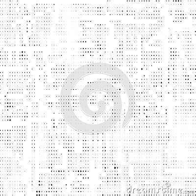Grunge halftone texture background. Overlay dots pattern. Distress grain background. Monochrome grungy speckle effect Vector Illustration
