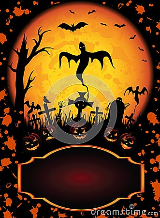 Grunge Halloween background Vector Illustration