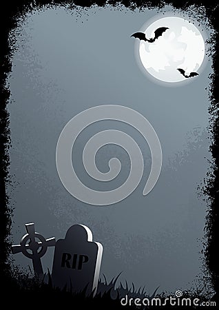 Grunge halloween border Vector Illustration