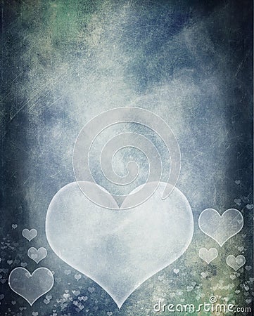 Grunge hearts background Stock Photo