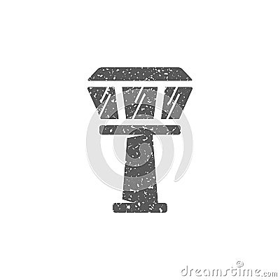 Grunge icon - Airport Tower Vector Illustration