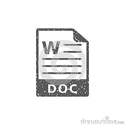 Grunge icon - Text file format Vector Illustration