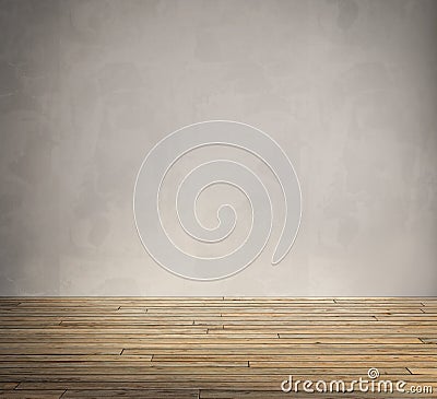 Grunge interior, vintage aged old wood floor Stock Photo