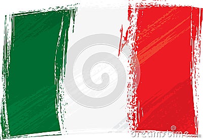 Grunge Italy flag Vector Illustration