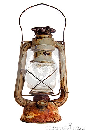 Grunge kerosene lamp Stock Photo