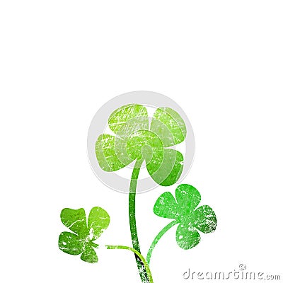 Grunge leaf clover Stock Photo