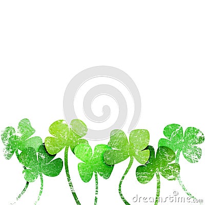Grunge leaf clover Stock Photo