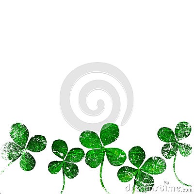 Grunge leaf clover Stock Photo