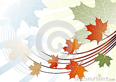 Grunge leaves background Vector Illustration