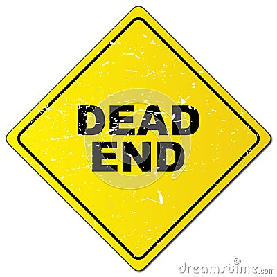 Dead end road sign Vector Illustration