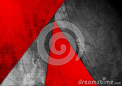 Grunge material red black corporate background Vector Illustration