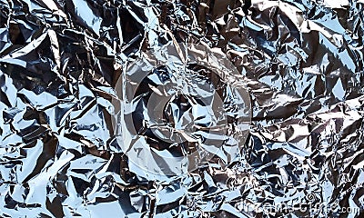 Silver metallic texture.Grunge metal texture.Tin foil shiny metal texture. Illustration, reflective. Stock Photo