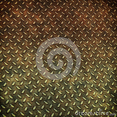 Grunge metal diamond plate background Stock Photo