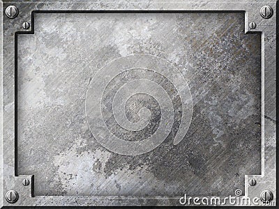 Grunge metal plate background Stock Photo