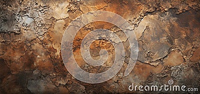 Grunge Metal Texture, Rusted Steel Wall background. Generative AI Stock Photo