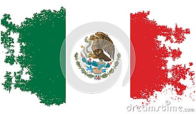 Grunge Mexican flag Stock Photo