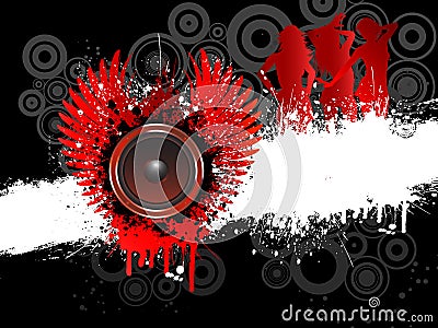 Grunge music Vector Illustration