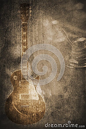 Grunge music instrument Stock Photo