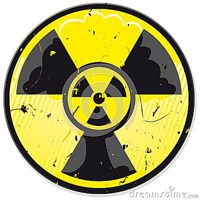 Grunge nuclear power sign Vector Illustration