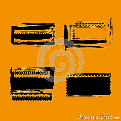 Grunge Off Road Tire Stamps Vector Illustration