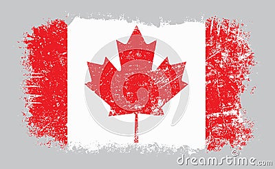 Grunge old Canadian flag vector illustration Vector Illustration