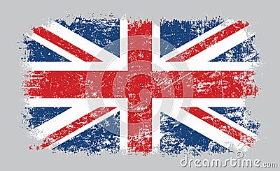 Grunge old UK British flag vector illustration Vector Illustration