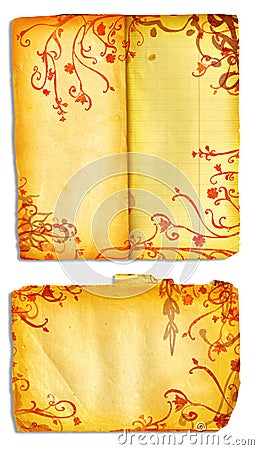 Grunge open book pages Stock Photo