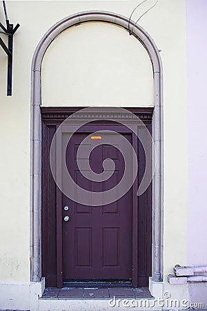 Grunge painted door Stock Photo