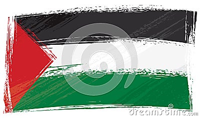 Grunge Palestine flag Vector Illustration