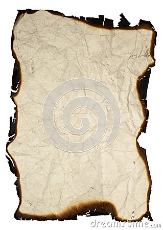 Grunge paper with burned edges Stock Photo