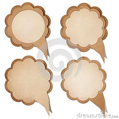 Grunge paper talk icon. Stock Photo