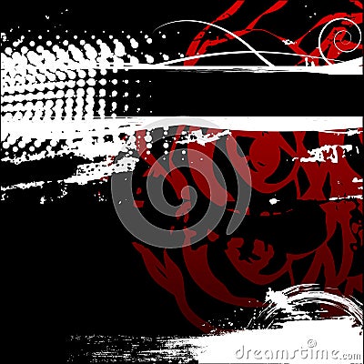 Grunge passion black red background Vector Illustration