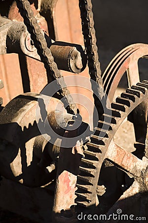 Grunge pinion Stock Photo