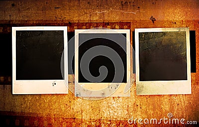 Grunge polaroid photo frames Stock Photo