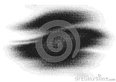 Grunge real organic vintage halftone vector ink print Vector Illustration