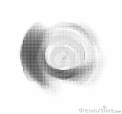 Grunge real organic vintage halftone vector ink print Vector Illustration