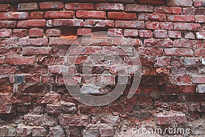 Grunge red brick wall Stock Photo